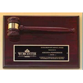 Rosewood Piano Finish Gavel Plaque (9"x 12")